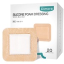 Dimora Silicon spuma Dressing cu frontiera 20 Pack Adeziv 4"x4" Bandaj rezistent la apa pentru ingrijirea ranilor
