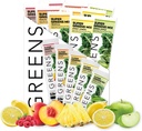 Clean Simple Eats Greens Variety 10 Pack, Greens Powder Mix, Packed with Superfoods Chlorella & Spirulina, Include 5 arome delicioase: Peachy, Green Apple, Raspberry Lemonade, Sweet Lemon & Tropical