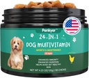 Câine Multivitamine Vitamine masticabile pentru câini cu glucosamină Chondroitin Multivitamine Chews Puppy tratează Skin Coat Heart Health Pet Hip & Joint Supplements for Dog Imunity Mobility Energy