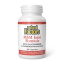 Factori naturali, formula comună MSM, susține articulații sănătoase, musculare și cartilaj cu glucosamină și Chondroitin sulfate, 90 capsule (90 portii)
