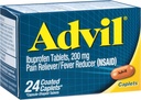 Advil Ibuprofen Caplete acoperite Durere Reliever şi Reductor de febră 200 Milligram 24Ct