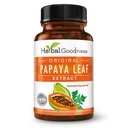 Papaya Leaf Extract Enzime digestive - 10X Rezistenta 60/600mg Veg Capsule - sange Trombocite, Bone Marrow & Spleen Support, Immune Gut & Super Digestive Health - Made in USA by Herbal Goodness