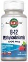 KAL Vitamina B-12 Methylcobalamin Lozenges 1000mcg, Healthy Energy, Metabolism, Nervi & Red Blood Cell Support,* Optimal Absorbtion, Natural Berry Flavor, Vegan, Sugar Free, 60 Servings, 60 Lozenges