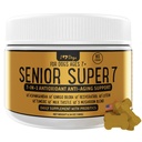 iHeartDogs Senior Super 7 Daily Dog Multivitamine - 7-in-1 Vitamina pentru câini susține anti-Aging cu antioxidanți, Probiotice, Coama lui Lion, Turcia Coada, & Ashwagandha pentru longevitate & Cognitive Boost