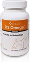 VetOne O3 Omega Gel moale pentru câini de talie medie - Suport esenţial acid gras - Skin & Coat Supliment - 60 capsule