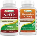 Cel mai bun naturals 5-HTP (5-hidroxitriptofan) 100 mg și glicinat de magneziu 425 mg