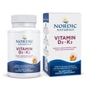 Nordic Naturals Vitamina D3 + K2, Orange Gust - 60 Soft Gels - Sinergistic Support for Bones, Immune Function & Calciu Balanta - Non-GMO - 60 Servings