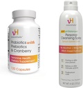 VH esențiale Probiotice cu prebiotice și Cranberry Feminine Health Supplement - 120 capsule și Spray Spray personal