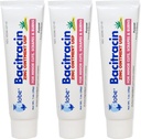 Globe (3 Pack) Bacitracin Zinc Ointment + Aloe 1oz - Rezistenta maxima Antibiotic pentru vindecarea ranilor - Solutie medicamentata topica pentru taieturi, arsuri, zgârieturi - Infectie a pielii & primul ajutor esential