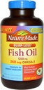 Natura făcut Burp-Mai puțin ulei de pește 1200mg, 360mg Omega-3, Softgels lichid 200 ea (Pachet de 2)