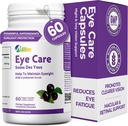 Capsule de îngrijire a ochilor, ambalaj de 60 Lutein 20mg și Maqui Berry 60mg Serviri, Suplimente pentru sănătatea ochilor pentru adulți