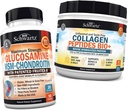 BioSchwartz Glucosamină Chondroitin MSM + Colagen Peptides Powder - Healthy Bone & Joint Support - Promovează flexibilitate și suporturi Cartilage