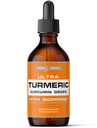 Ultra6 Nutriție extract de curcumină lichid turmeric cu piper negru - Picături Turmerice cu Bioperina - Suplimente ușor de luat fabricate în SUA (60ml)