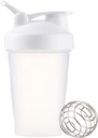 Agitator sticla 12 oz Proteina Shaker sticla de plastic pentru Pre & Post antrenament cu Twist si Lock cutie de proteine de stocare, Portabil de fitness flacon pentru fitness entuziaști sportivi (alb, 12 oz)