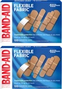 BAND-AID Brand Bandaje flexibile din tesatura adeziva cu tesatura de memorie-Weave, Quilt-Aid Comfort Pad & Hurt-Free; Grijă pentru tăieturi minore, zgârieturi, & răni, dimensiuni asortate, 2 x 100 Count