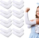 Eurzom 8 Perechi Eczema Mâneca pentru copii Toddler Braț Elastic Mâneci moi și nu rănește protecția UV piele
