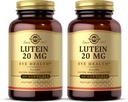 Solgar Lutein 20 mg, 60 Softgels (Pachetul de 2) - Sprijină sănătatea ochilor - ajută Filtrare lumina albastră - Conține FloraGLO Lutein - non-GMO, gluten gratuit, lactate gratuit - 120 Serviri totale