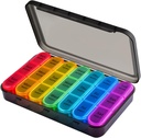 7 zile Pill Box Organizator 3 Times Daily Medicine Storage Box,Cruxer Săptămâna comprimat medicament Organizator Umiditate-Proof BPA gratuit de călătorie Dosette Box Dispenser caz pentru a deține vitamine, Cod Ulei de ficat, Suplimente