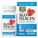 Slo-Niacina Vitamina B3 500 Mg - eliberare lenta Niacin pentru sanatatea inimii, energie Boost, sanatate piele, niveluri sanatoase de zahar din sange - 100 capsule