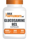 BulkSupplements.com Capsulele de Glucosamină HCl - Suplimentul Glucosaminei, Suplimentul nutriţional - Fără gluten, 2 capsule per Serving, 360 Conte (Pachetul de 1)