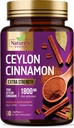 Ceylon Scorțișoară capsule 1800mg - Certified Organic Scorțișoară, îmbuteliat în Statele Unite ale Americii, & Pure Extra Putere Ceylon Scorțișoară Supliment, Pastile Antioxidante, Non-GMO & Gluten Free, Zahăr fără - 60 capsule
