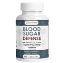 Sugar Shield Defense Supplement - Scorțișoară, Crom, Vanadium, Triple Protection for Heart, Metabolism, Energy - 60 Capsule, Made in USA