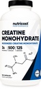 Nutricost Micronizat Creatină Monohidrat 3000 mg 500 capsule, 125 Serviri, 750 mg Creatină Monohidrat per capsulă