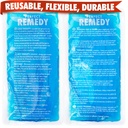 Perfect Remedy 2-Pack Gel Ice Packs pentru leziuni Reutilizabile, Hot & Cold Pack Căs Durabile, Soft & Flexible, Rapid Relief & Recovery (Blue, Reg 2PK)