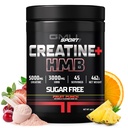 GMU SPORT - Creatin Monohidrat cu HMB pulbere - 45 Serviri, Creatine HMB Suplimente, Creatina cu HMB pentru cresterea fortei, crestere musculara si energie sporita, 3G HMB/Frut Punch