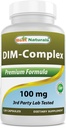 Cel mai bun Naturals DIM Supliment 100 mg 120 capsule, DIM pentru metabolismul estrogenului & echilibru, pentru menopauză, culturism, POSS & Hormonal Acnee