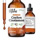 Ceylon Cinnamon Cinnamon 500 mg - Suplimente cu scorțișoară lichidă pentru suport global - Cinnamum Verum Bark Extract - Vegan, Zahăr și alcool-Free, non-GMO - 4 fl oz