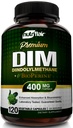 NutriFlair DIM Supliment 400mg cu Bioperine, 120 Capsule - Diindolilmetan - Suport metabolic estrogen & Echilibrul hormonal, Menopause, POSS, Acnee şi îngrijirea pielii pentru bărbaţi şi femei - Comparativ cu 300mg