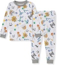 Burt's Bees Baby Infant, Little and Big Girls' 2-Piece Long Sleeve Tee and Pants Cotton Pijama Set