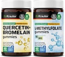 BIO KRAUTER Quercetin cu Bromelain 60 Gummies & L-Metilfolat 60 Gummies