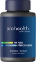 ProHealth NR + Pterostilbene. Promovează longevitatea, energia şi îmbătrânirea sănătoasă. Protejează Heart + Brain Health. Suportă repararea celulară. 250mg Niagen Nicotinamidă Ribozidă + 40mg Pterostilbene, 30 capsule