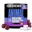 Animal Creatine Chews Tablets - Cretină îmbunătățită Monohidrat cu AstraGin pentru a îmbunătăți absorbția, sare de mare pentru pompe adăugate, delicios și convenabil comprimate masticabile - Struguri