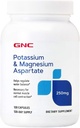 GNC Potasiu și magneziu Aspartate 250 mg Supliment, ajută la reglarea echilibrului de apă, 120 Serviri