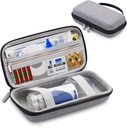 Caz nebulizator portabil pentru călătorii, cazuri de inhalator pentru copii și adulți de mână Astma Machine, Organizator de consumabile medicale, Cazuri de organizare electronică pentru Cord, Charger (Grey)