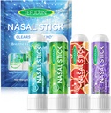 4PCS Nasal Stick,Nasal Inhaler Stick,Inhalator Nasal Stick pentru Sinus Relief & Vertigo Relief,Aromaterapie inhalator Made with Essential Oils+Menthol (Mint,Wintermint,Tropical,Lavender)