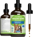 Pet Wellbeing Gums Healthy pentru câini - Gums & Dental Health, Oral Care, Respirație sănătoasă, Coenzima Q10, Oxid de zinc, Calendula, Root Marshmallow - Proteinarian-Format Holistic Topical 4 oz (118 ml)