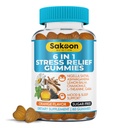 6-in-1 Stress Relief Gummies 60ct - SIDA Relaxare cu Ashwagandha, GABA, L-theanine, Lemon Balm, Mușețel, Black Cumin Seed Nigella Sativa. Ameliorare somn profund, suport comun - 60 gummies