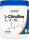 Nutricost Pure L-Citrulină (Bază) Pulbere 250 Grams