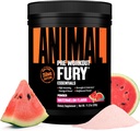 Animal Fury Pre Workout pulbere - Pepene verde, 350 mg Cafeina, BCAA Amino Acids, 2g Beta Alanine, Citruline & Tyrosine, Energie, Focus, Putere, Rezistență, Preworkout pentru bărbați și femei, 20 Serviri
