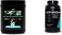 PRE JYM X - Shockwave Preworkout și Omega JYM ulei de pește 2800mg DHA EPA DPA Brain Heart Suport comun 120 Softgels