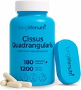 LongLifeNutri Cissus Quadrangularis 1200mg - 180 Capsule vegetariene, Stem Extract pentru comfort comun, Os Putere & Mobilitate activă, Formula de potenţă ridicată, 3-Lonth Supply, GMP Certified, Made in USA