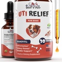 Natural Dog UTI Tratament - Dog UTI - Dog tract urinar Tratamentul infectiei cu cainele - UTI Tratamentul câinilor - UTI Supliment - UTI Cranberry Dog - Cranberry Supliment - 1 fl oz - Aroma de bacon