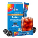 Supliment Focus Sugar Free Dietary Supplement Drink Mix cu Ashwagandha, Leu, B Vitamine B1 B2 B3 B5 B6 B12, pentru performanță cognitivă și Clarity BlackBerry, 21 zile de aprovizionare