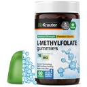 BIO KRAUTER L Metilfolat Gummies - 25 mg DFE - 60 Vegan Chews - MTHF Supliment - Folate Supliment - Acid folic Gumies (Vitamina B9) - Gelatină-Free Formula