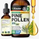 BIO KRAUTER Pine Polen Tincture - Pine Polen Powder Extract lichid pentru suport imunitar - Alcool și zahăr supliment natural gratuit Herbal - 2 Fl.Oz.