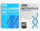 Veru Wellness Hair Skin Nail Duo Lifestyle Patches - Biotin Colagen - Self Adhesive Time Release Topical Patch, 8-10 ore (60 zile de aprovizionare)